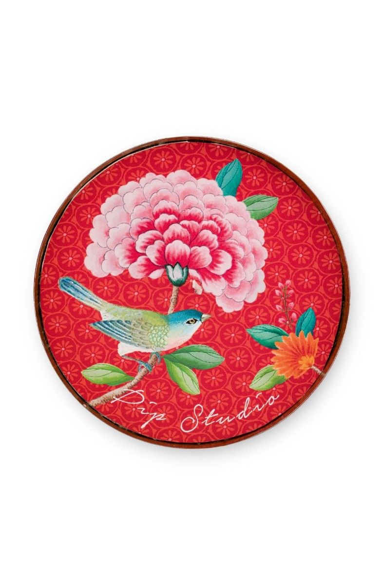 Blushing Birds Kerze Rot 13 cm