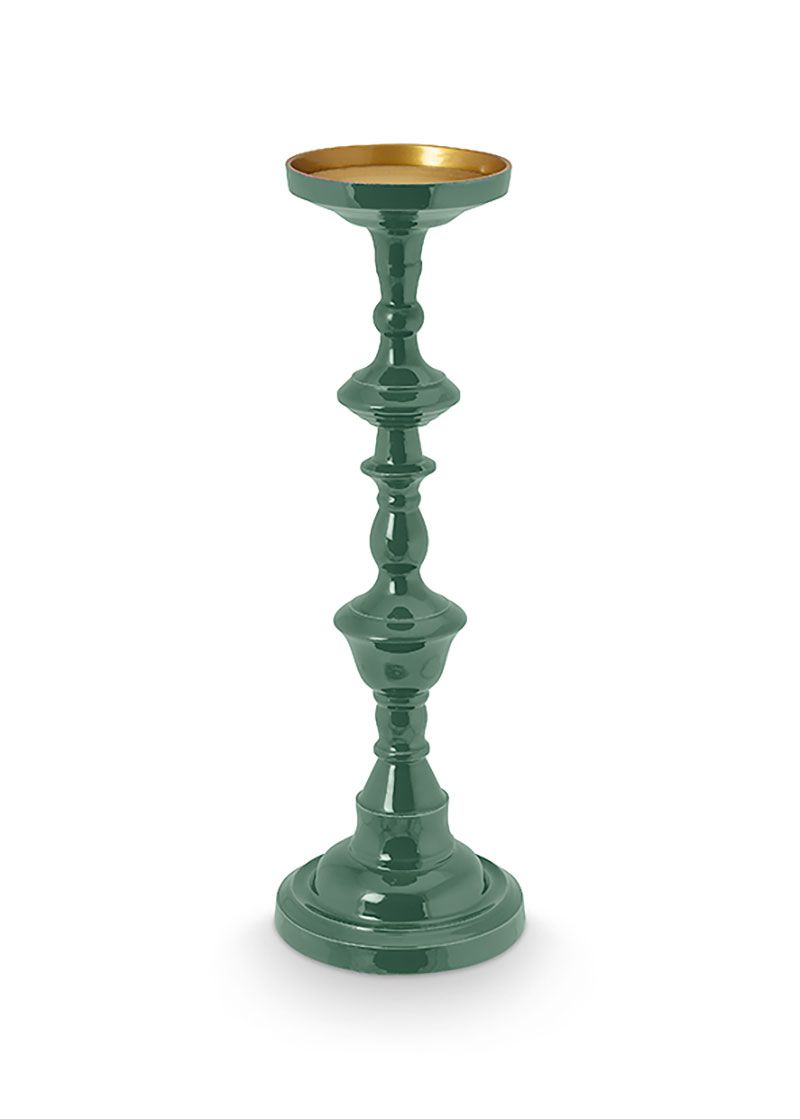 Candle Holder Dark Green 46 Cm