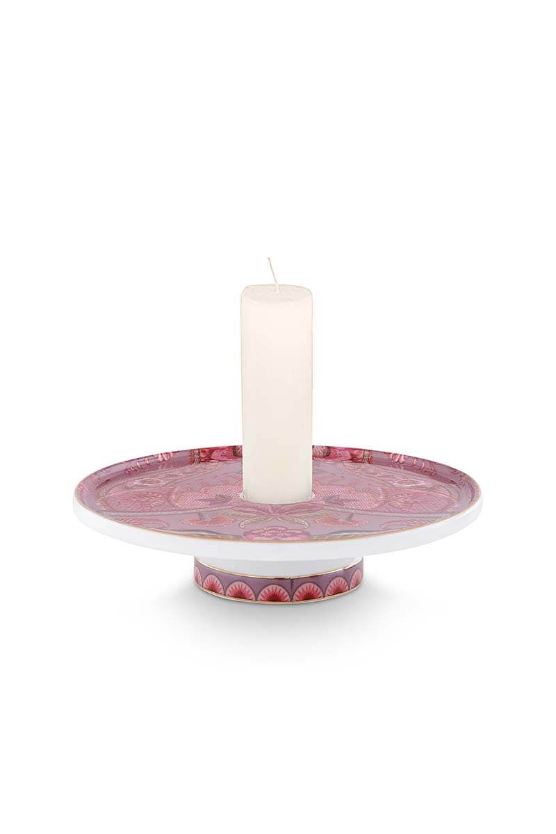 Kyoto Festival Candle Tray Pink 14cm