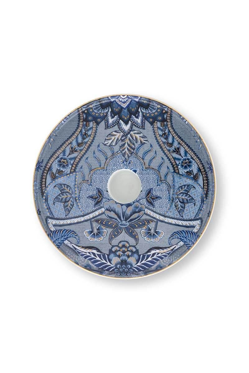 Kyoto Festival Candle Tray Blue 14cm