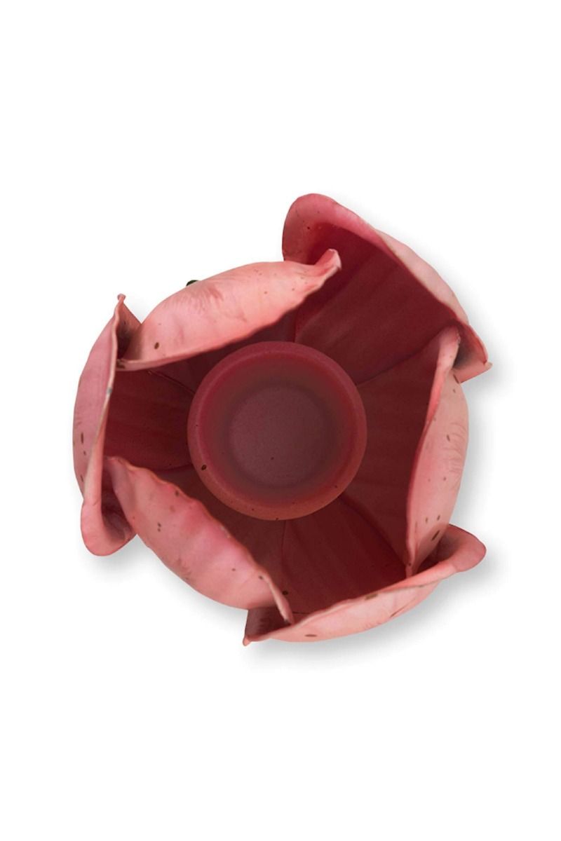 Set/2 Tulpe Kerzenhalter Metall Rosa