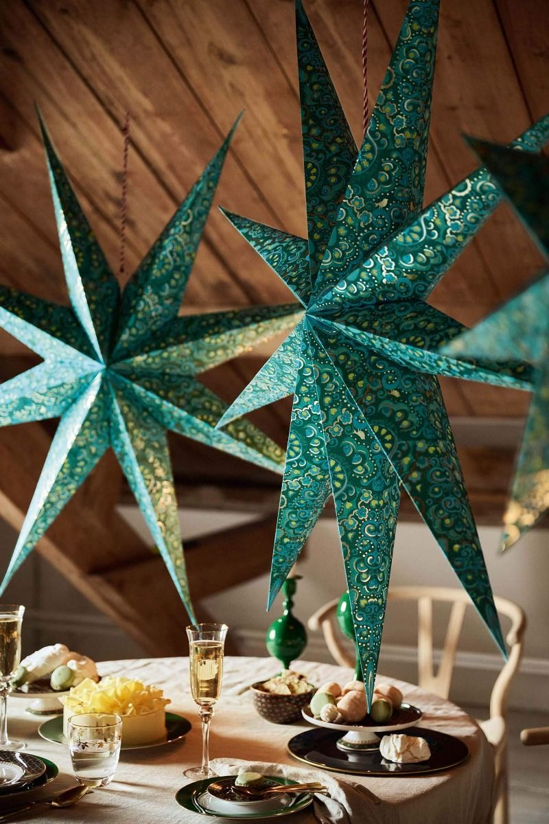 Weihnachtsstern Papier Grün 110cm