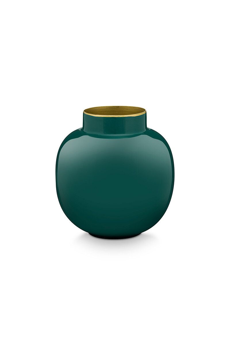 Round Mini Vase Dark Green 10 cm