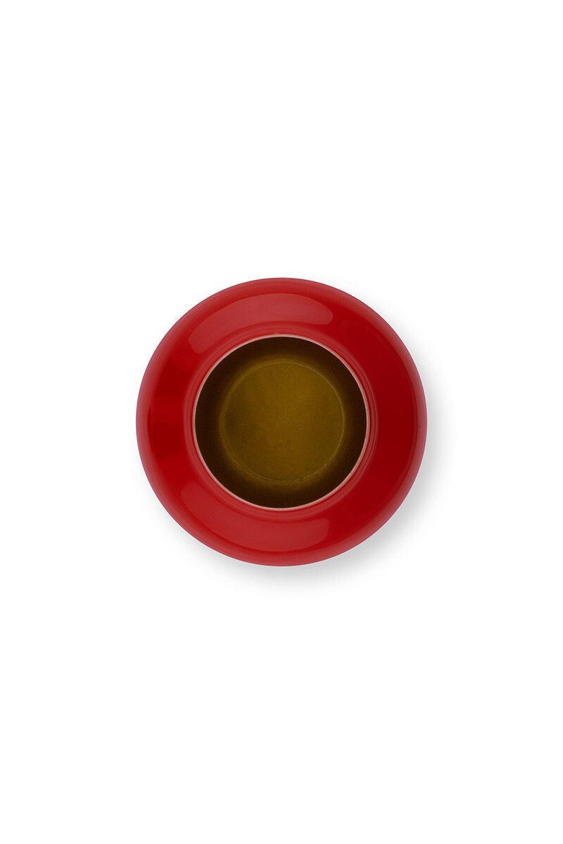 Runde Mini Vase Rot 10 cm