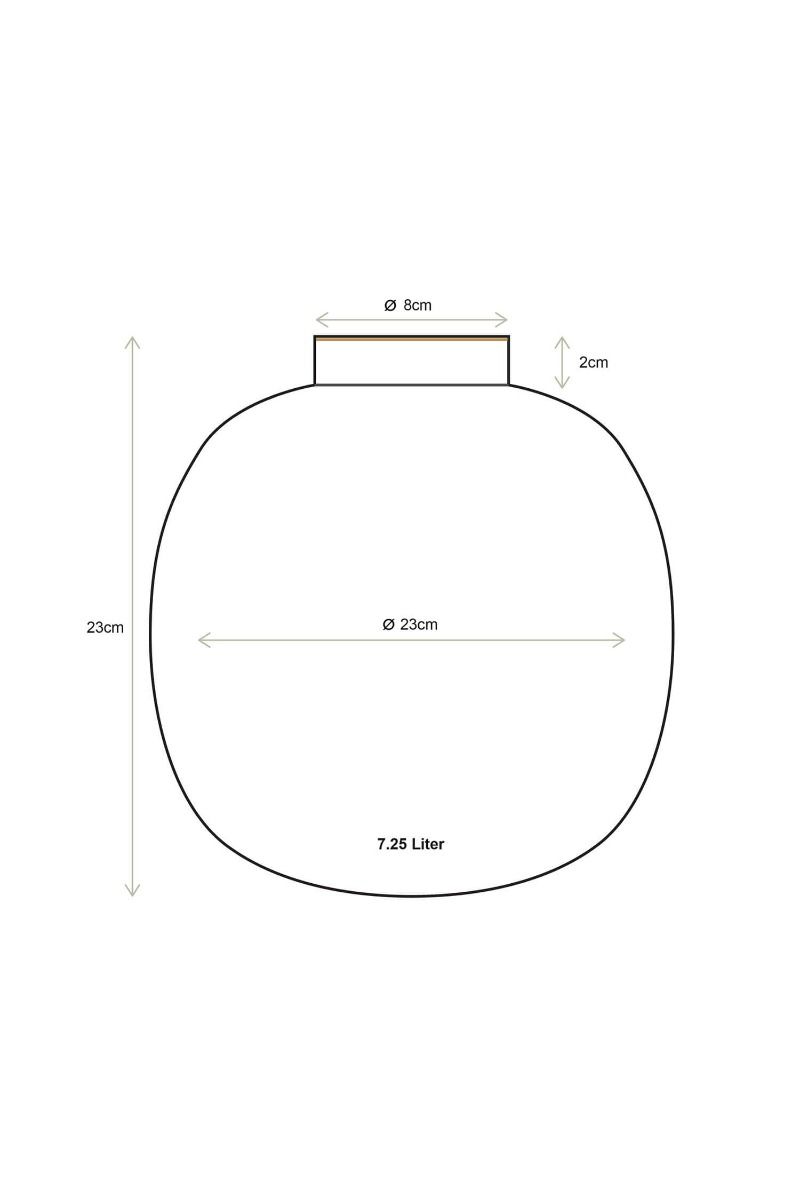 Metalen Vaas Lichtblauw 23 Cm