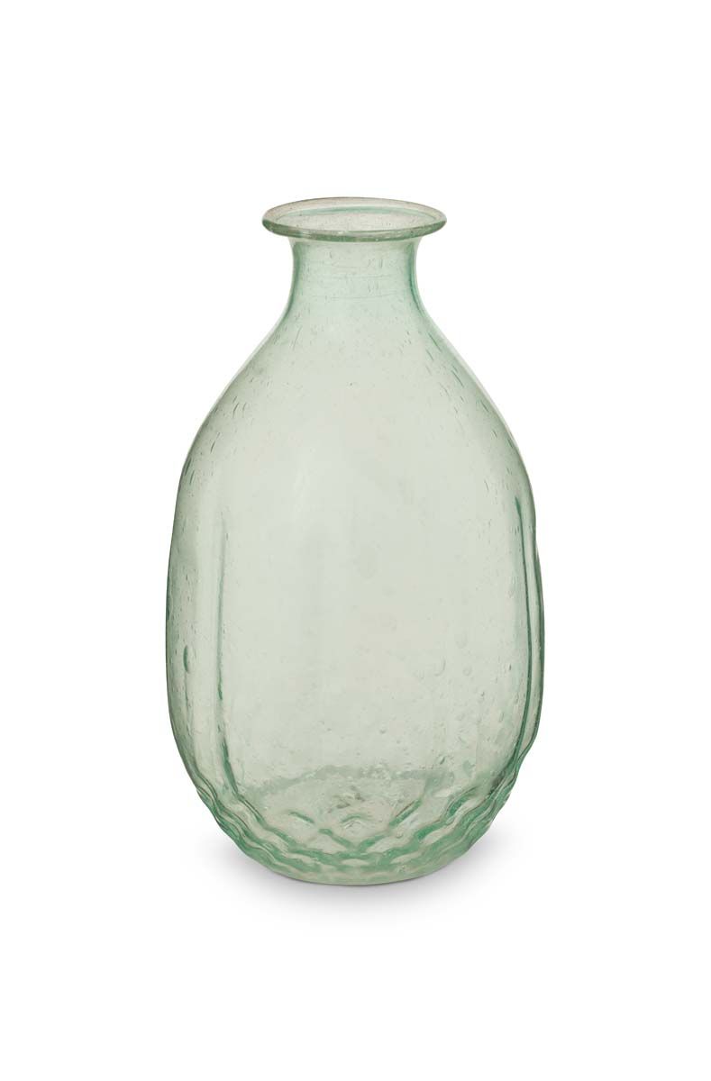 Set/3 Vases Glass Green M