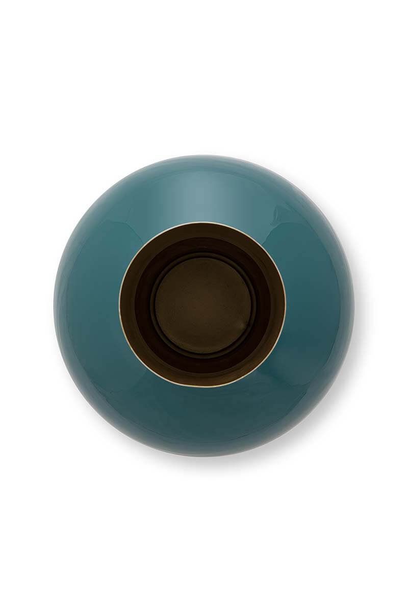 Metall Vase Dunkelgrün 40cm