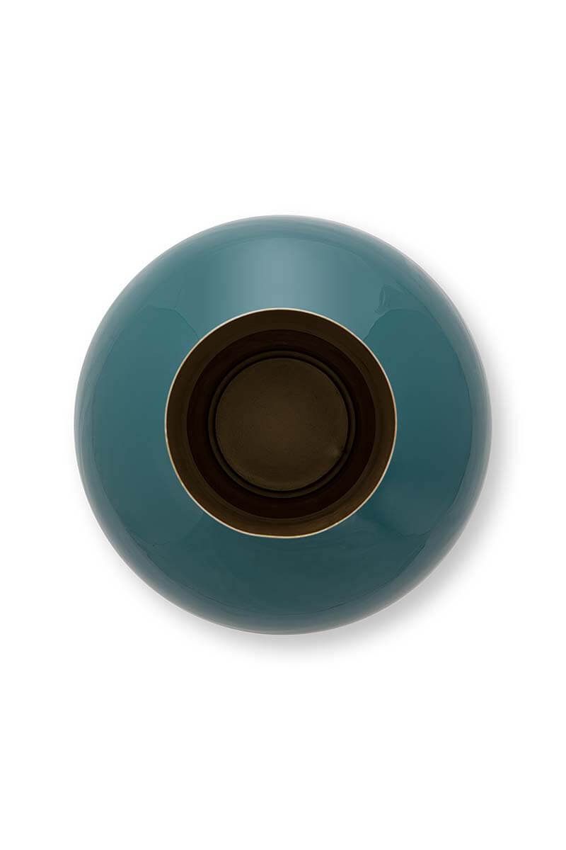 Vase en Métal en Coloris Vert Foncé 40 cm