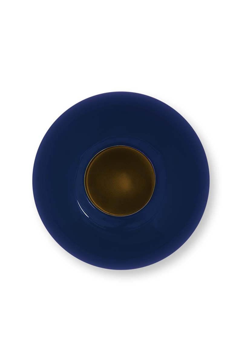 Vase en Métal en Coloris Bleu Foncé 23 cm