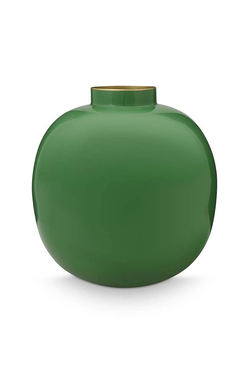 Metal Vase Green 23 cm