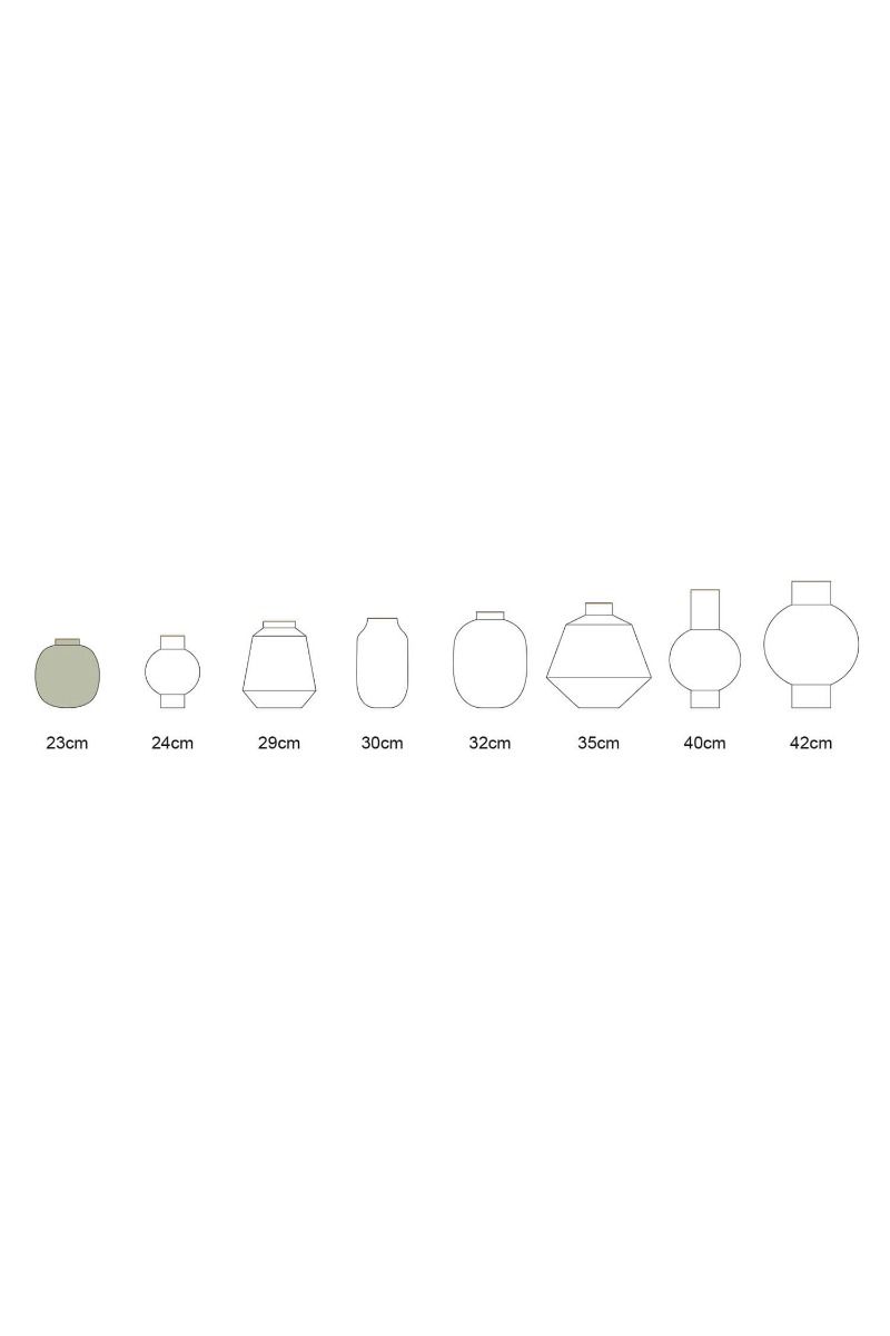 Vase en métal en coloris vert foncé 23cm