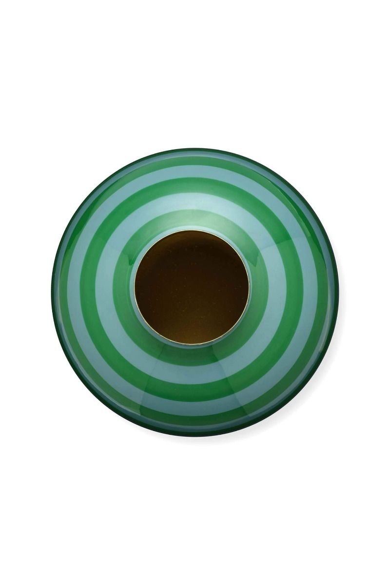 Vase en Métal Stripes Vert 32cm