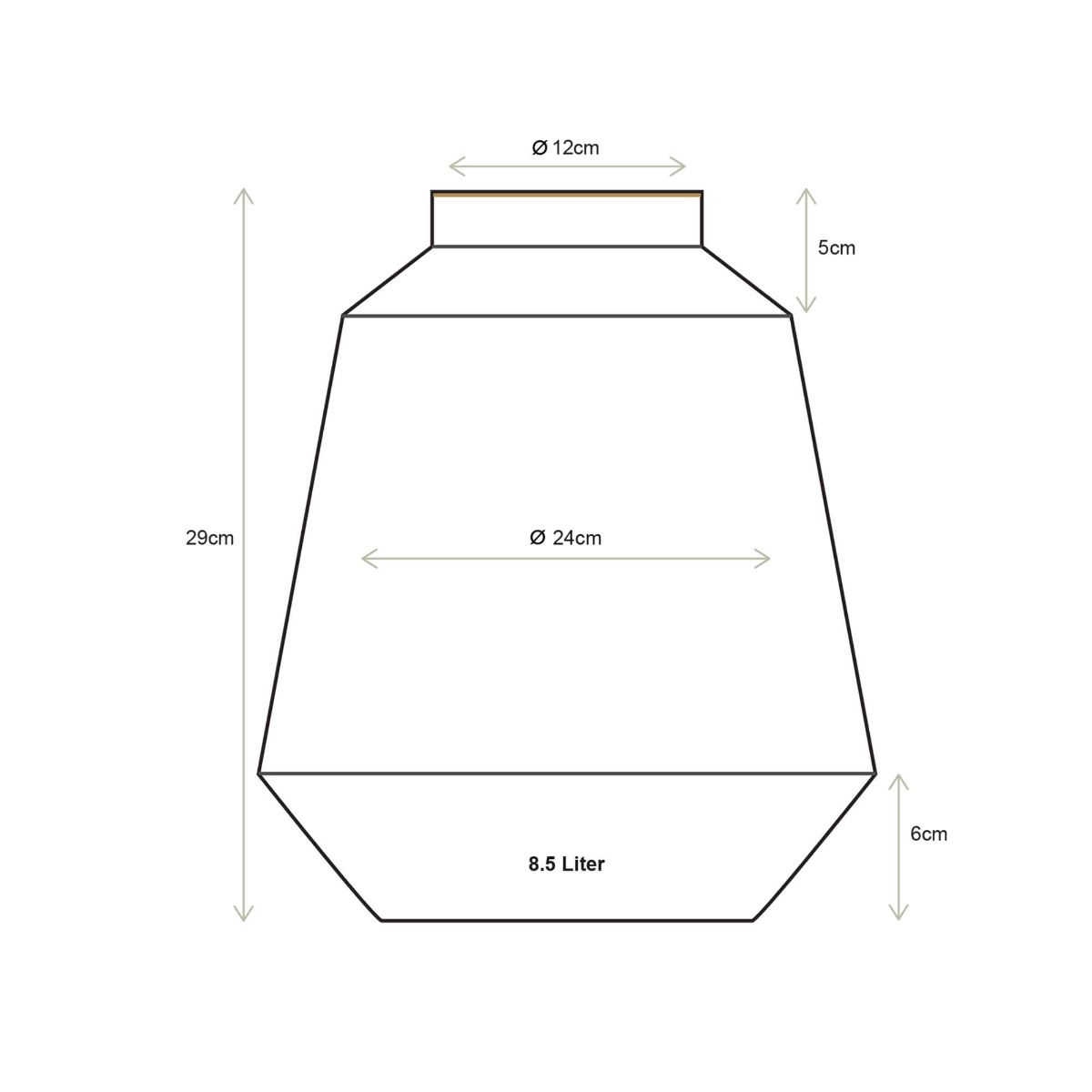 Vase Metal Stripes White Gold 29cm