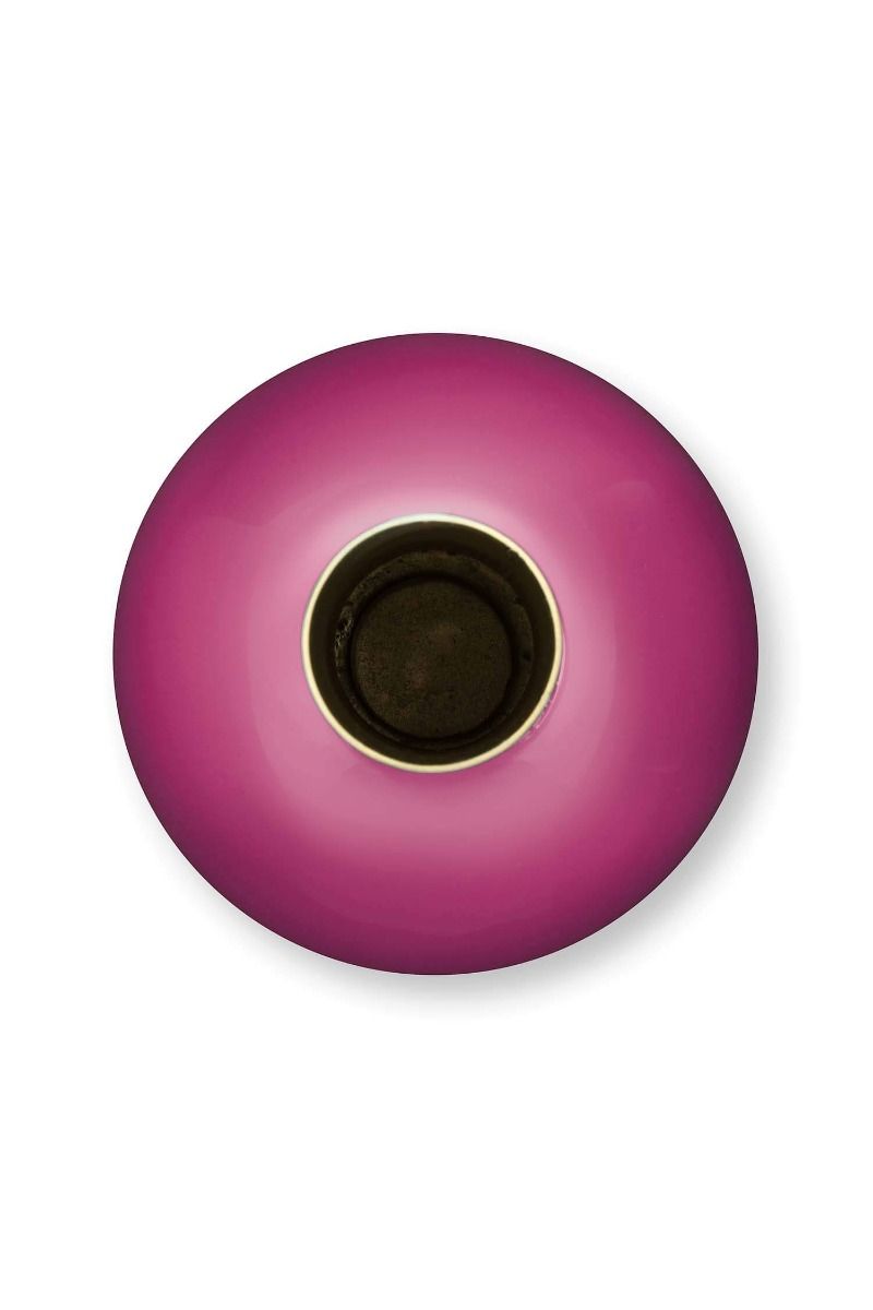 Vase Metal Small Bright Pink 26cm