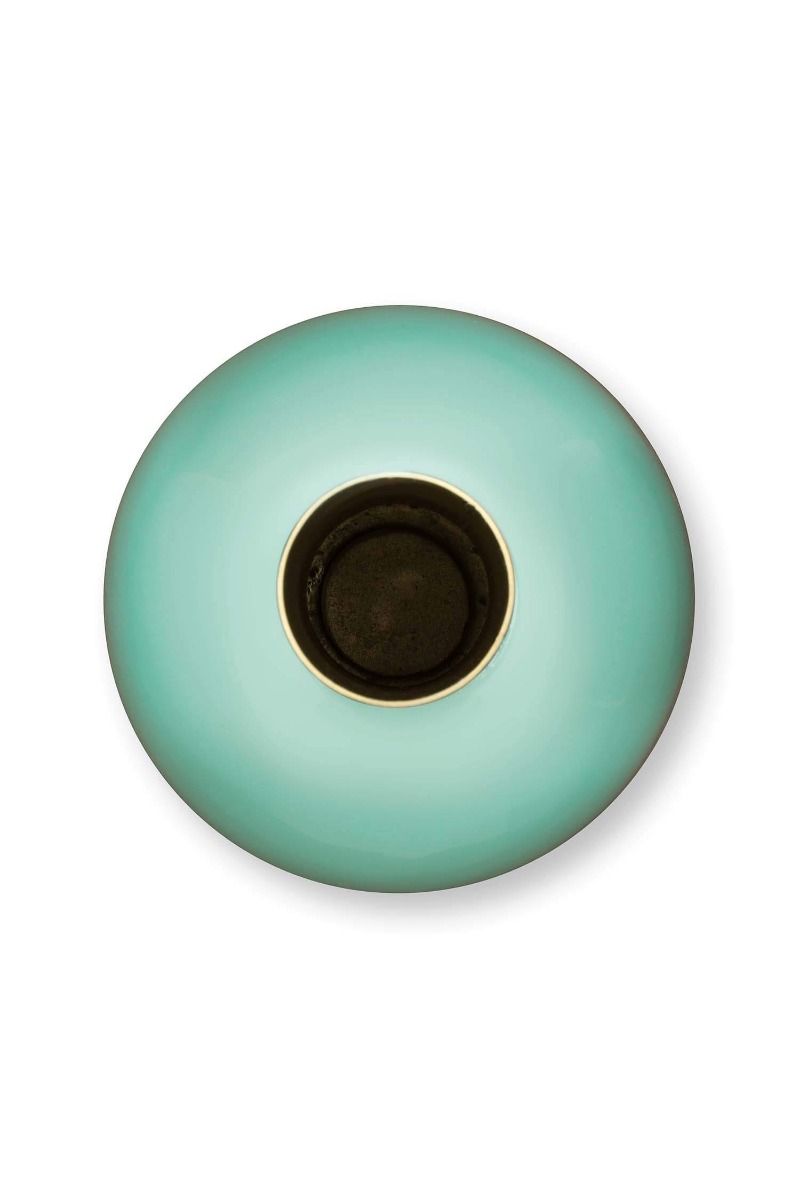 Metalen Vaas Klein Helderblauw 26cm