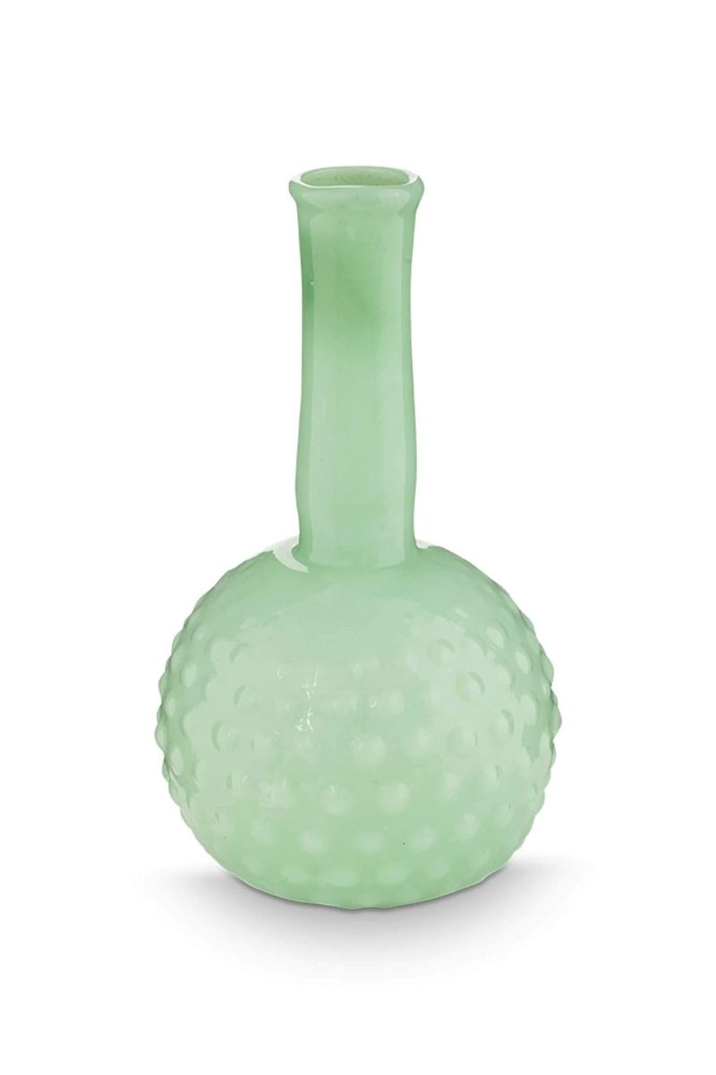 Set/3 Petits Vases en Verre Bleu-Vert