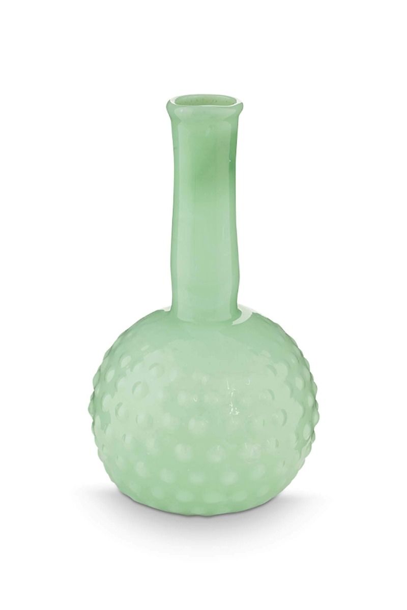 Set/3 Petits Vases en Verre Bleu-Vert