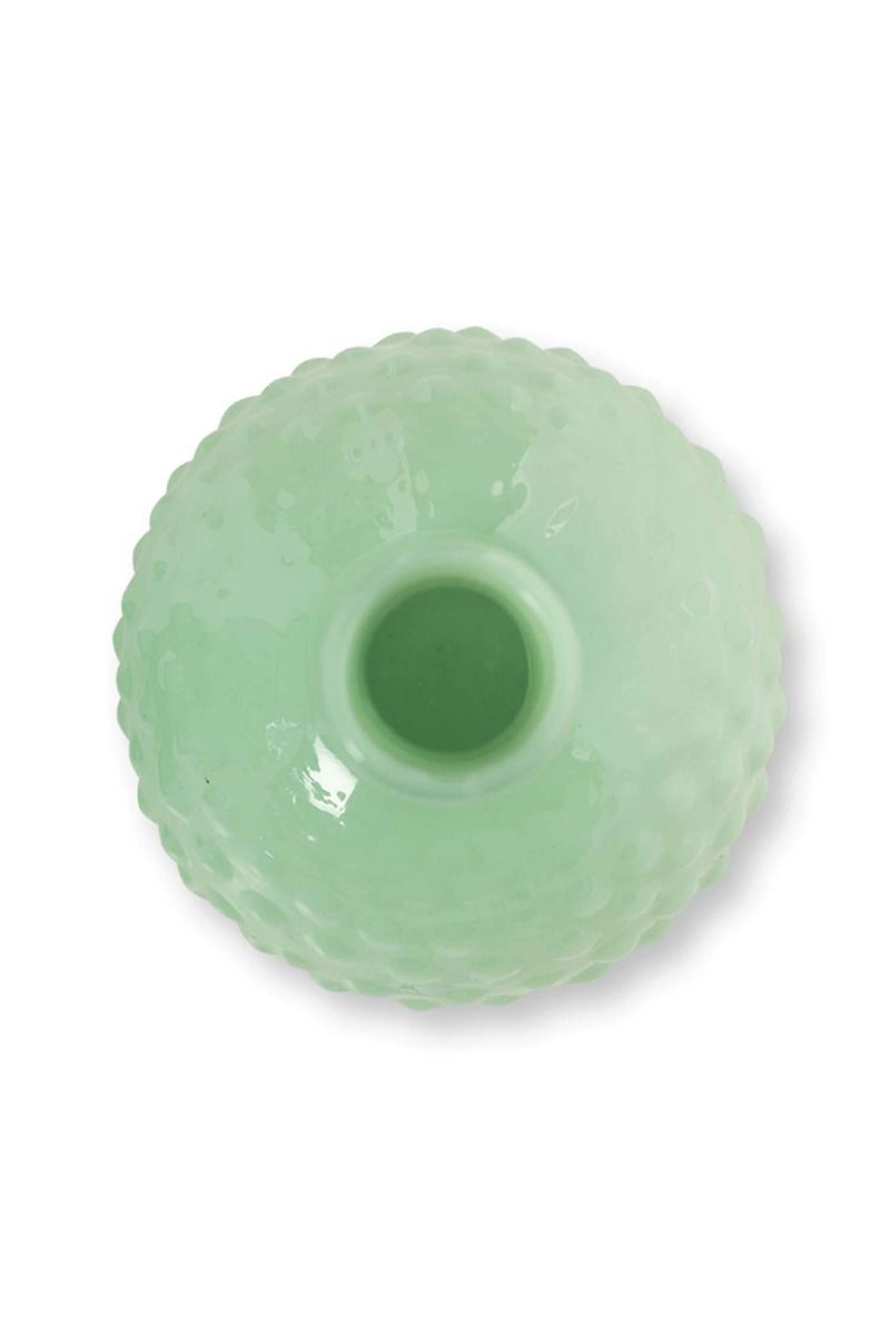 Set/3 Petits Vases en Verre Bleu-Vert