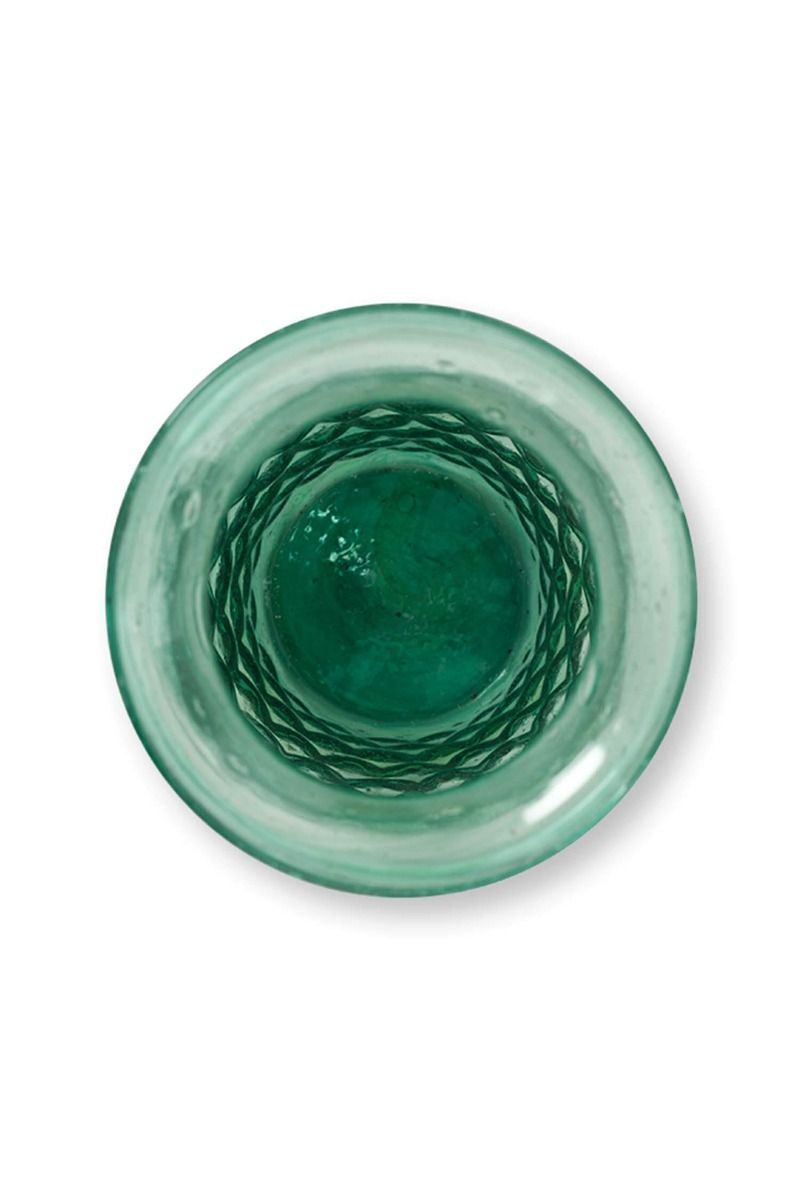 Set/3 Petits Vases en Verre Bleu-Vert