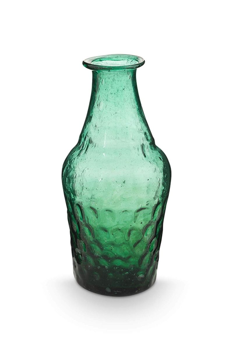 Set/3 Petits Vases en Verre Bleu-Vert