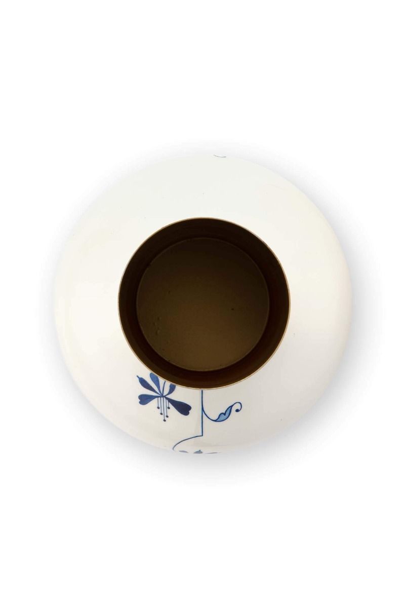 Vase Metall Pip & The Blue Bird Blau 30cm