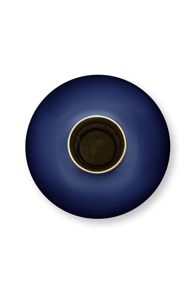 Vaas Metaal Donkerblauw 26cm