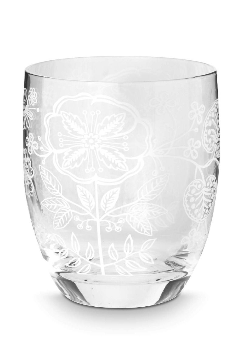 Set/2 Wassergläser Blume Weiss