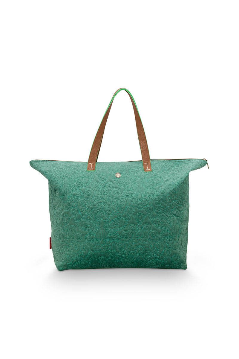 Tote Bag Velvet Quiltey Days Groen