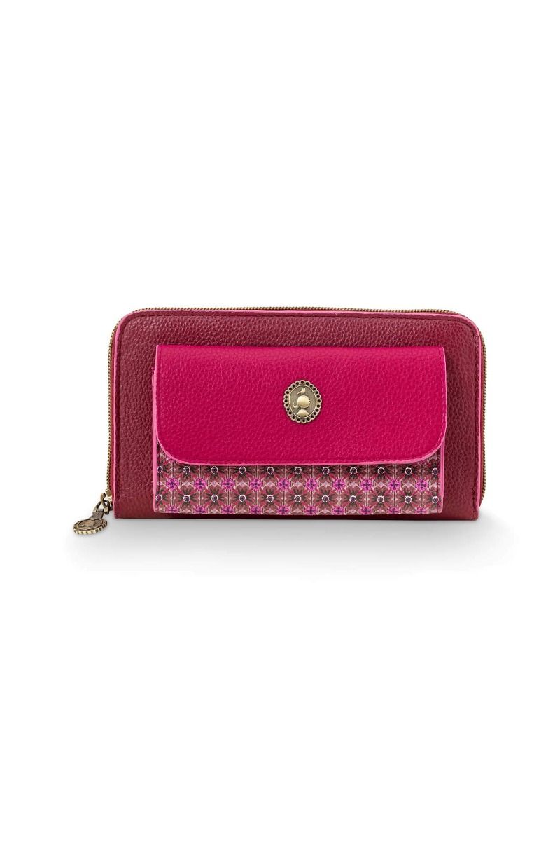 Portefeuille Pochette Uni Rouge