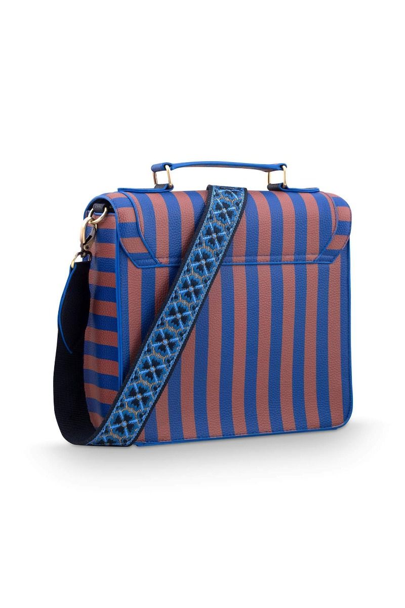 Frances Sac Bandoulièr Moyen Ligne Bleu