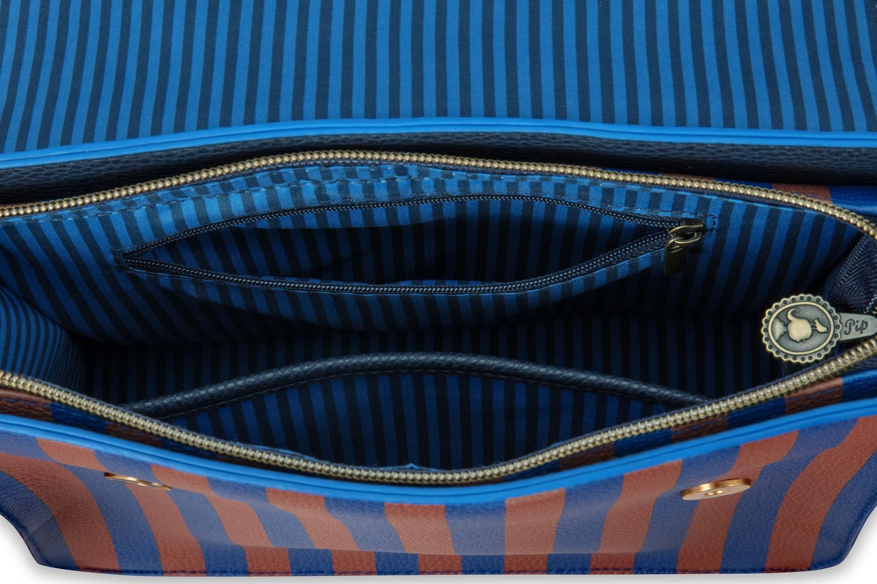 Frances Sac Bandoulièr Moyen Ligne Bleu
