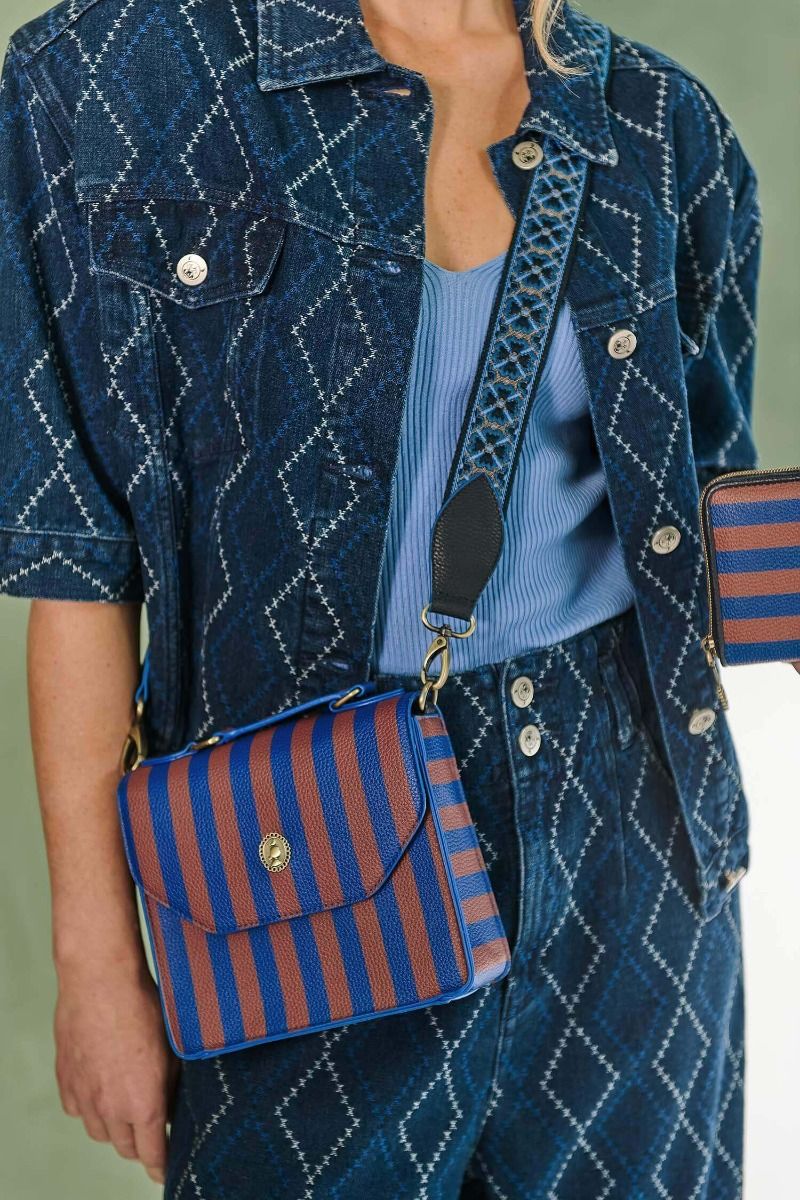 Poignée de Sac Fleur Bleu