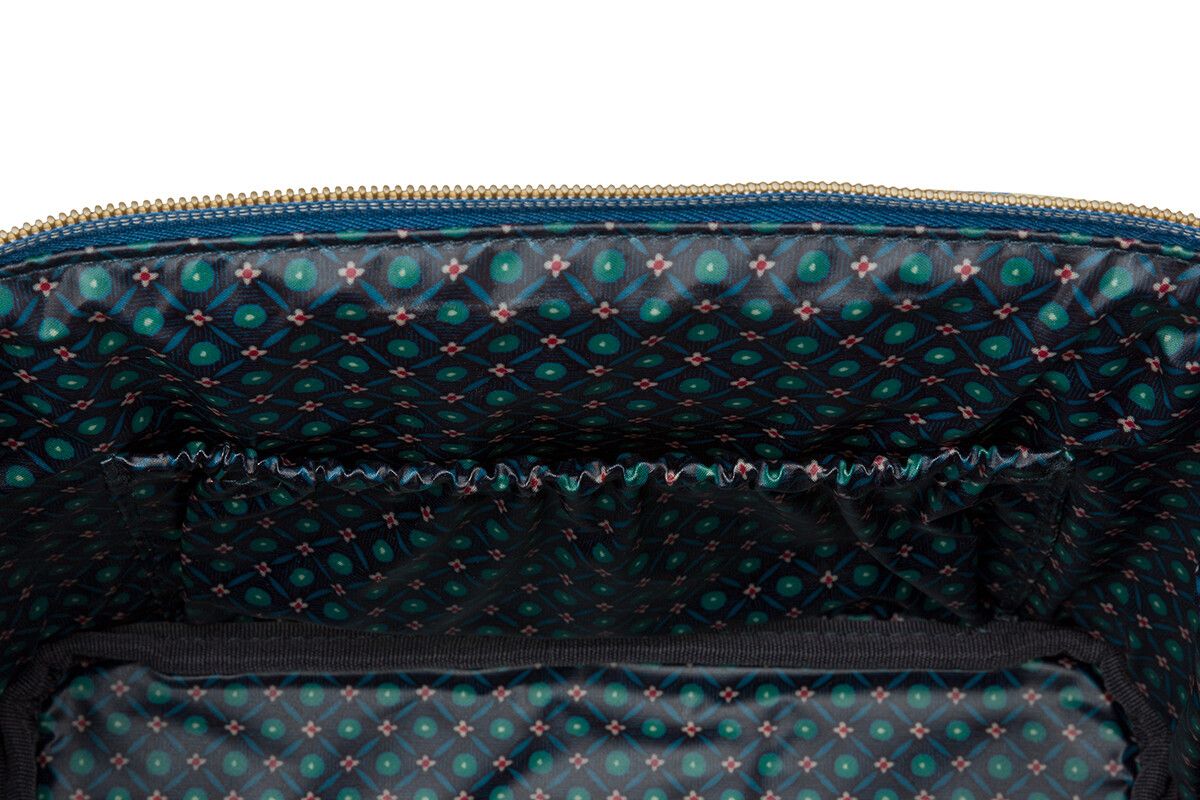 Toilettas Buidel Medium Petites Fleurs Donkerblauw