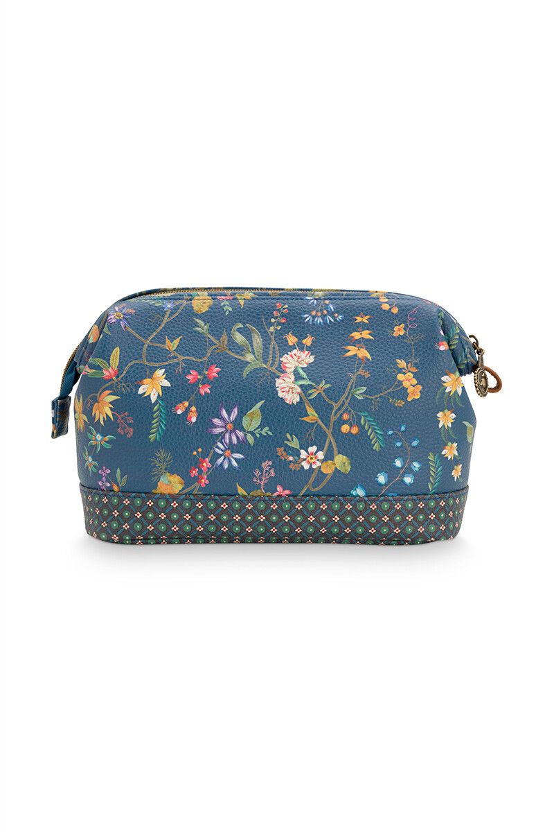 Toilettas Buidel Medium Petites Fleurs Donkerblauw