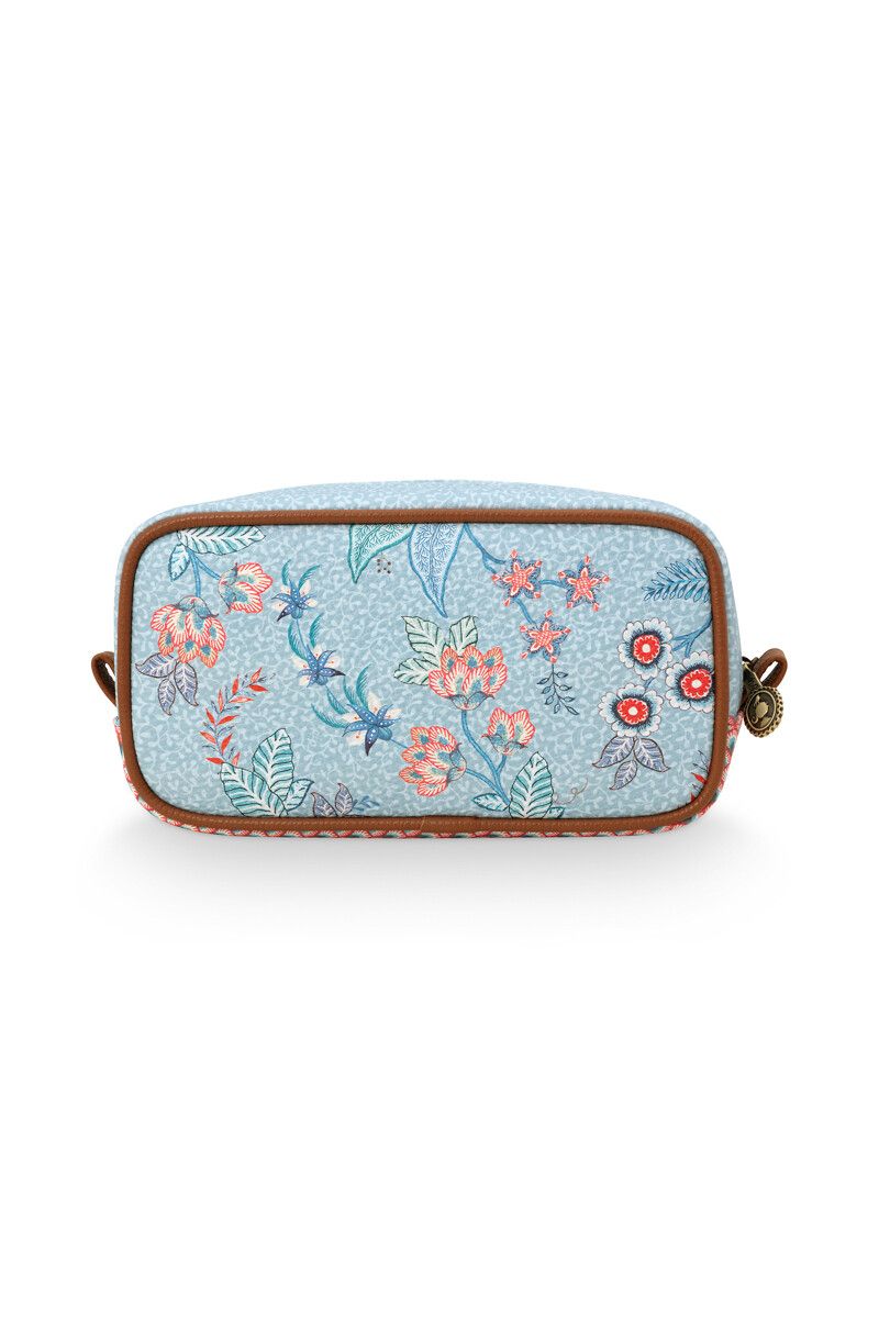 Necessaire rechteckig Klein Flower Festival Hellblau