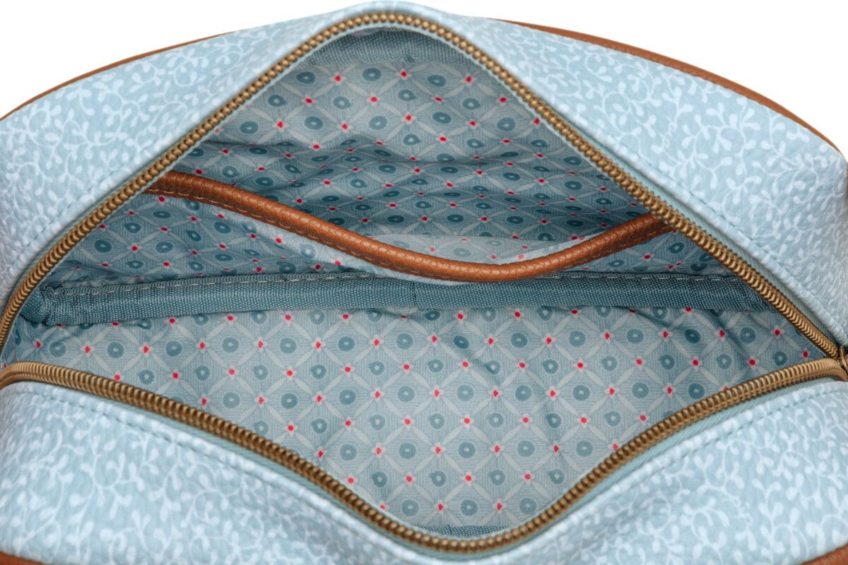 Necessaire rechteckig Klein Flower Festival Hellblau
