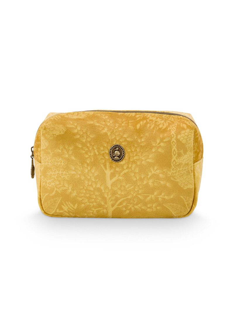 Cosmetic Bag Square Small Origami Tree Yellow