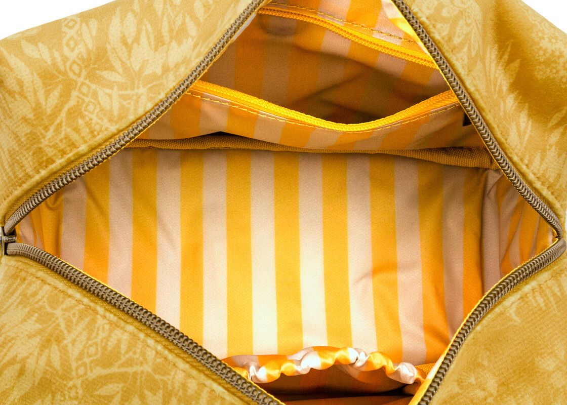 Cosmetic Bag Square Small Origami Tree Yellow