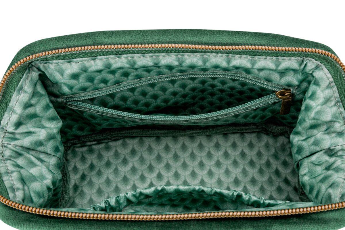 Cosmetic Purse Small Quiltey Days Green