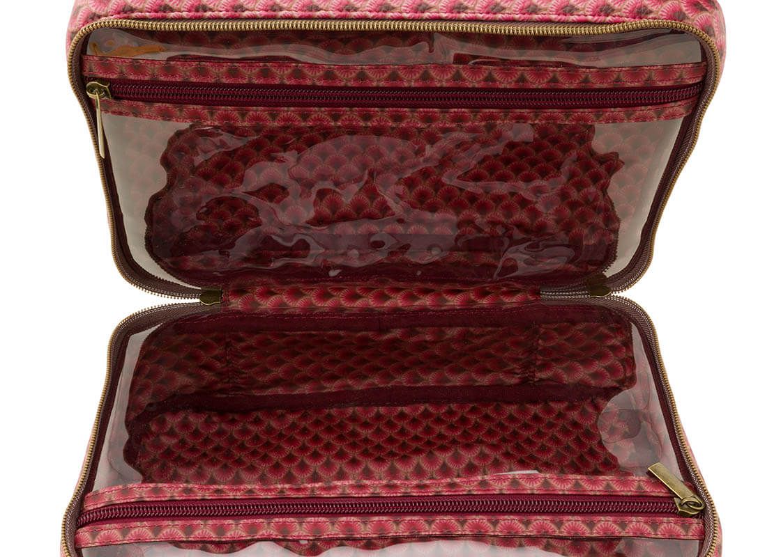 Beautycase Rechteckig Gross Kyoto Festival Dunkelrosa