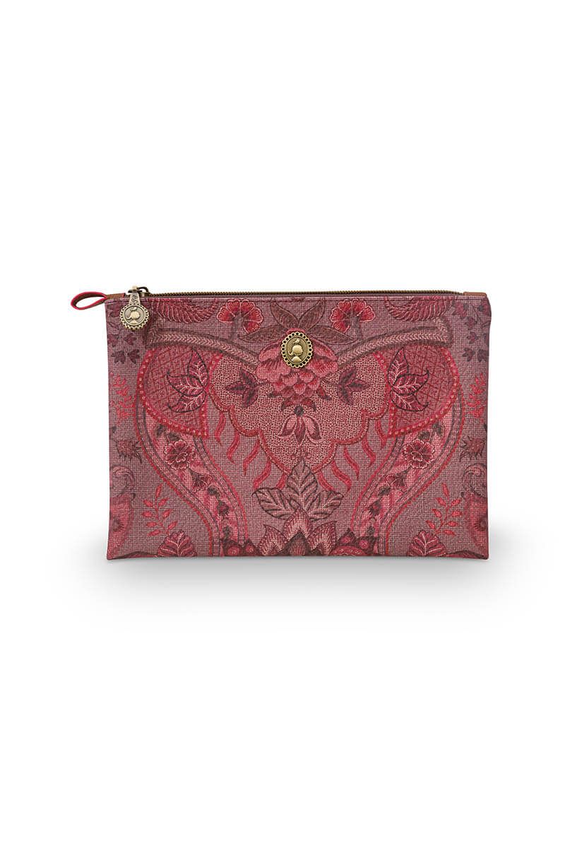 Cosmetic Pouch Medium Kyoto Festival Dark Pink