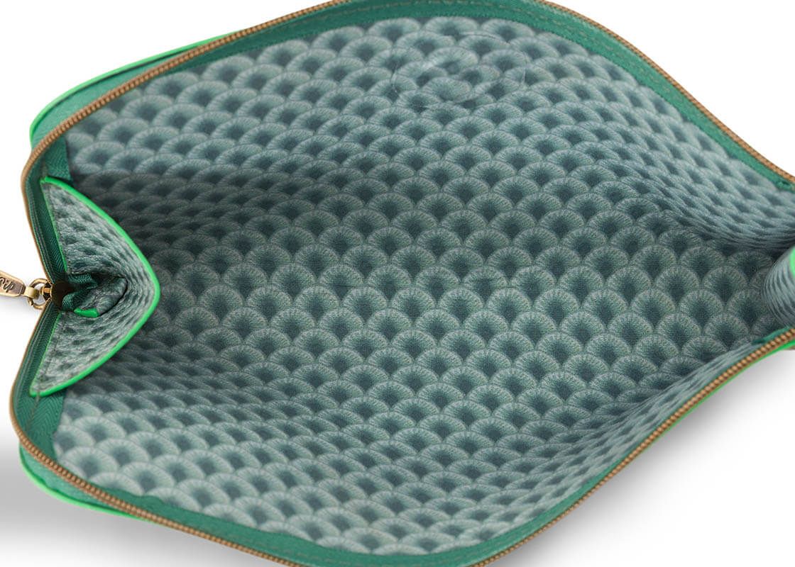 Cosmetic Zipper Pouch Kyoto Festival Green