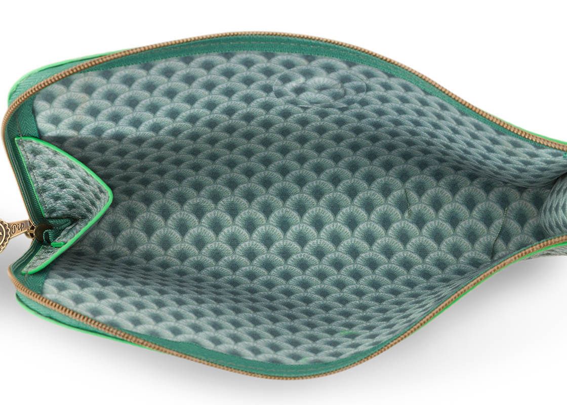 Cosmetic Zipper Pouch Suki Green