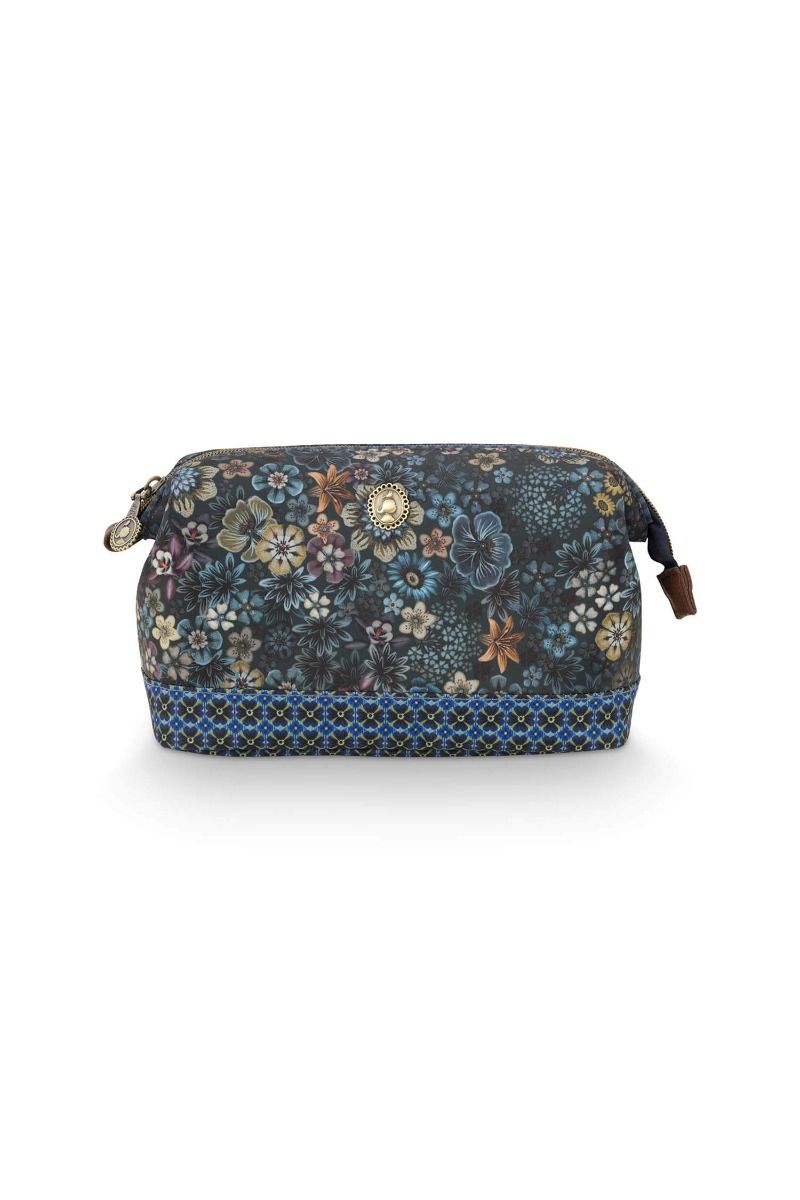 Pochette à Cosmétiques de Taille Moyenne Tutti I Fiori Bleu