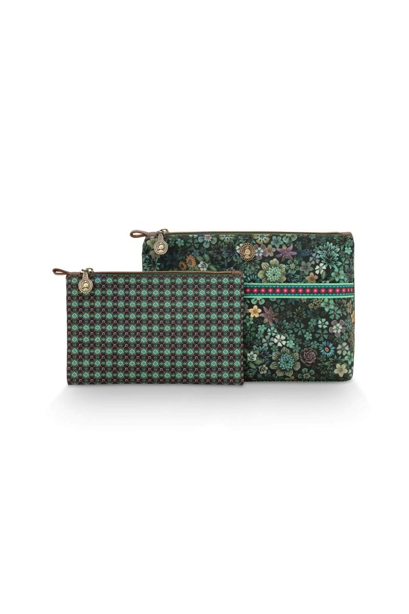 Cosmetic bag Combi Tutti I Fiori Green