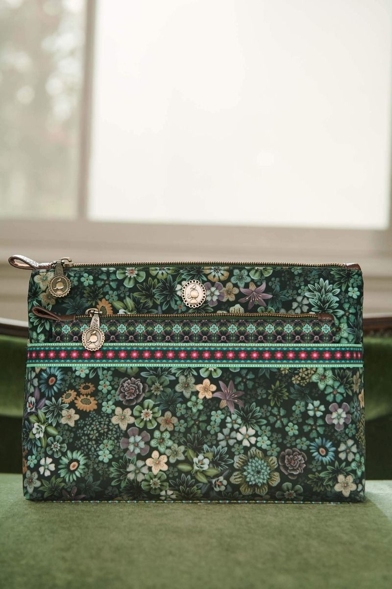 Cosmetic bag Combi Tutti I Fiori Green