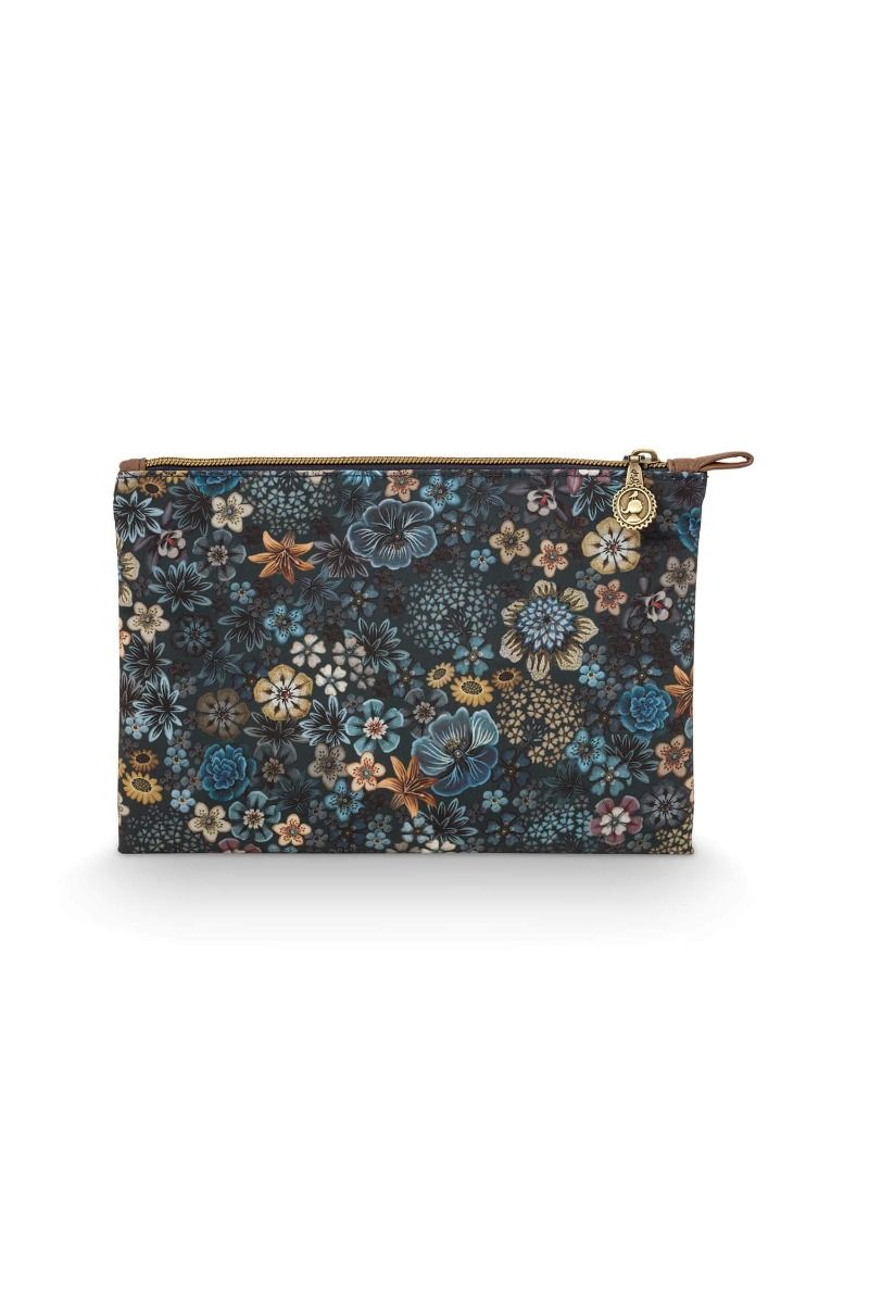 Cosmetic Flat Pouch Medium Tutti i Fiori Blue