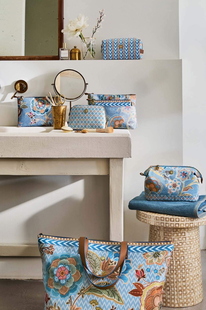 Charly Flaches Necessaire Mittel Matata Blau