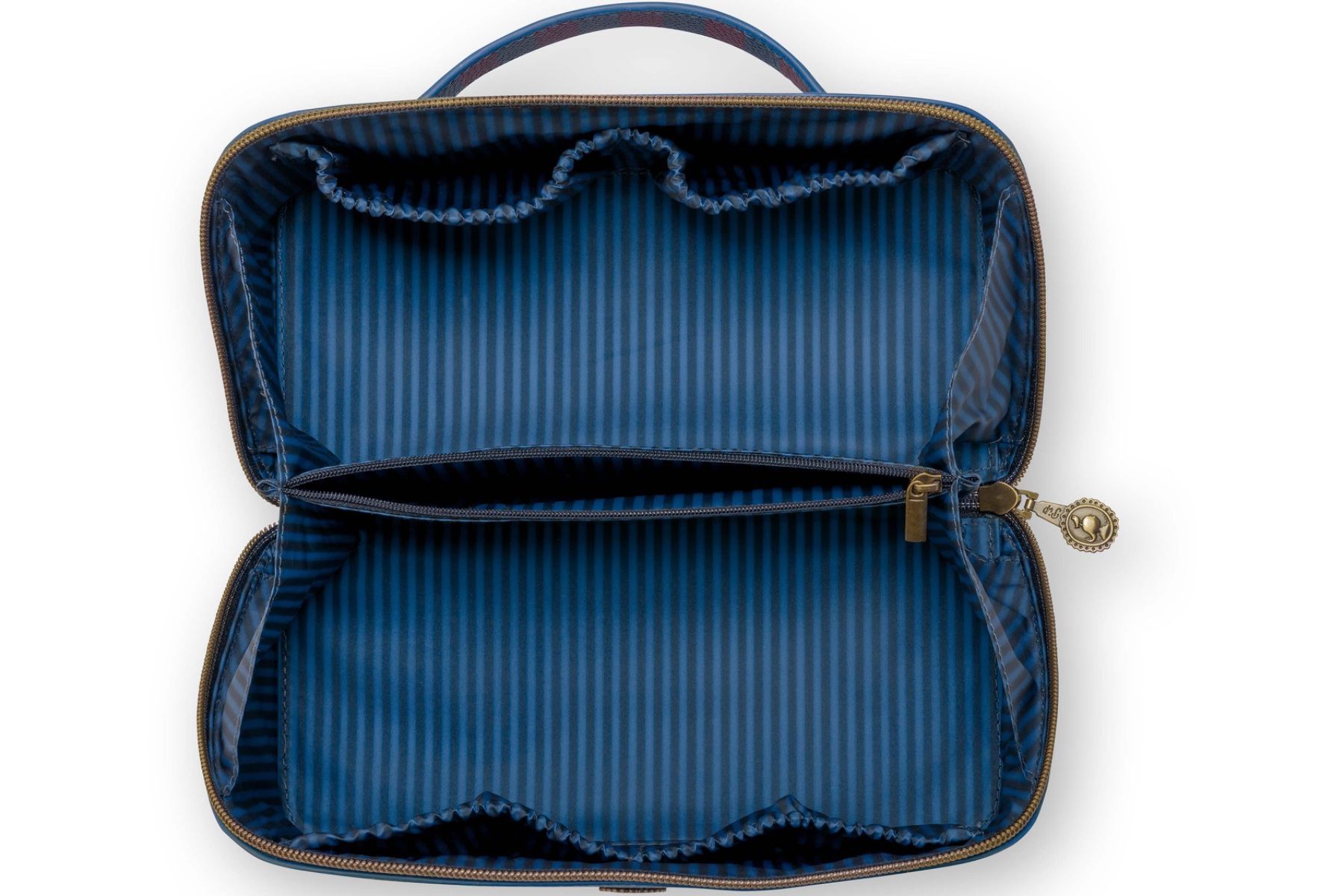 Necessaire Cyrille Mittelgroß Streifen Blau