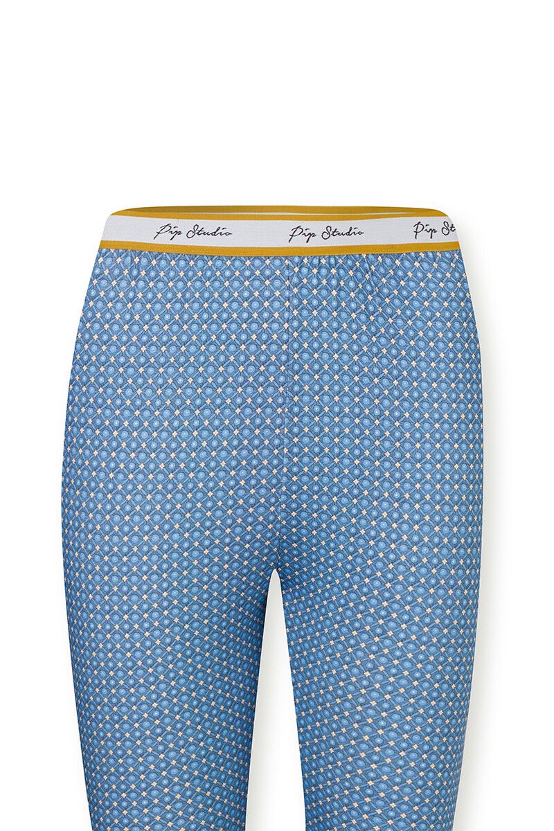 Lange Legging Star Tile Blauw